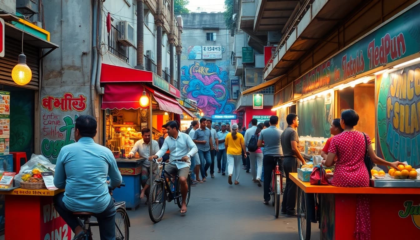 Experience the vibrant culture of Mumbai at https://www.mumbaikarsperspective.com with locals enjoying street life.