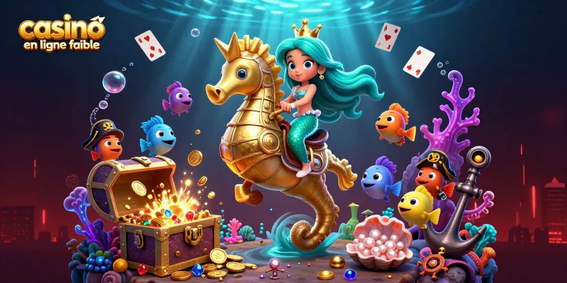 Découvrez le monde dynamique du casino en ligne fiable avec une sirène et ses compagnons sous-marins.