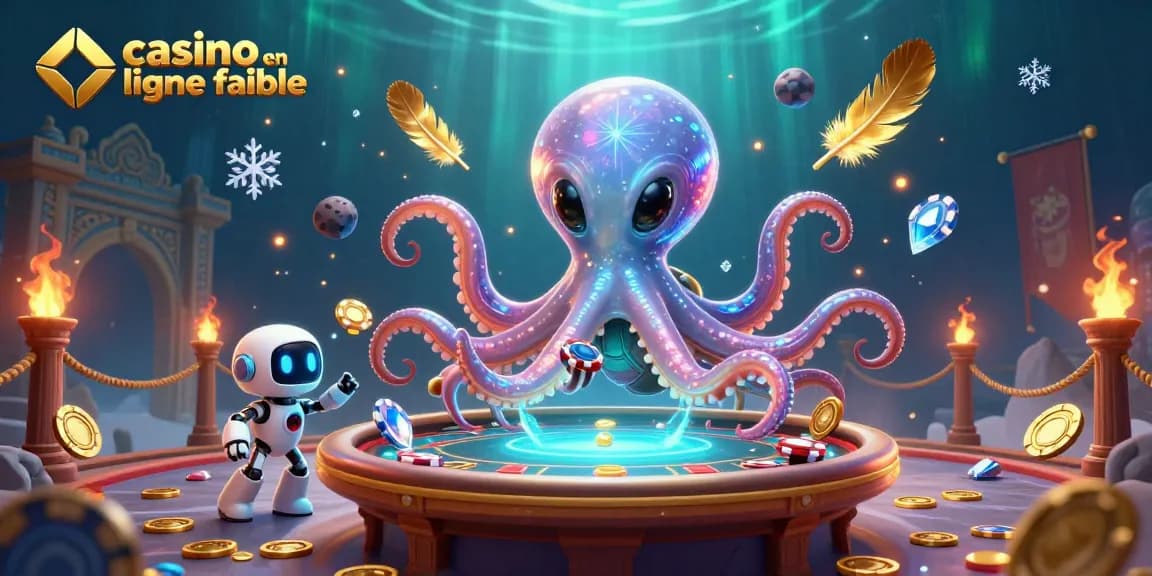 Jouer dans un casino en ligne fiable avec des aliens et des jetons de poker animés.