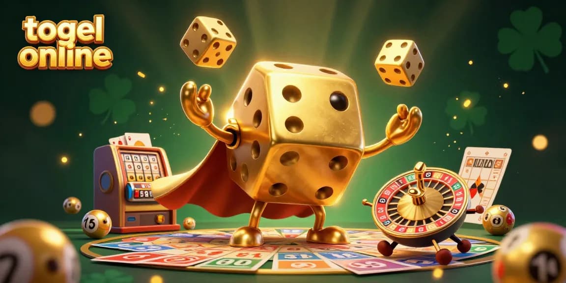 Experience thrilling lottery excitement with togel online in a vibrant 3D illustration.