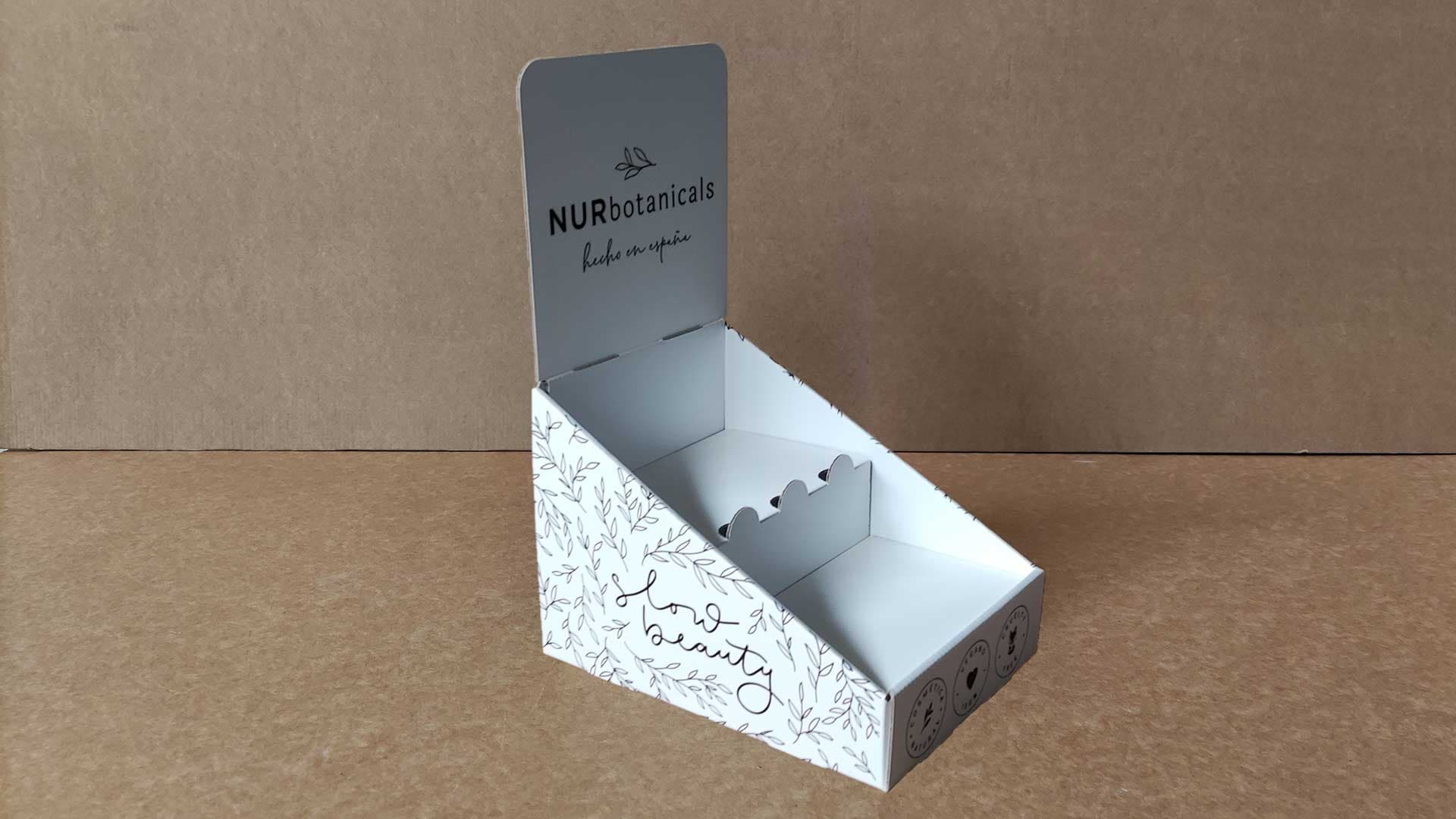Diseño de expositores PLV personalizados en Barcelona