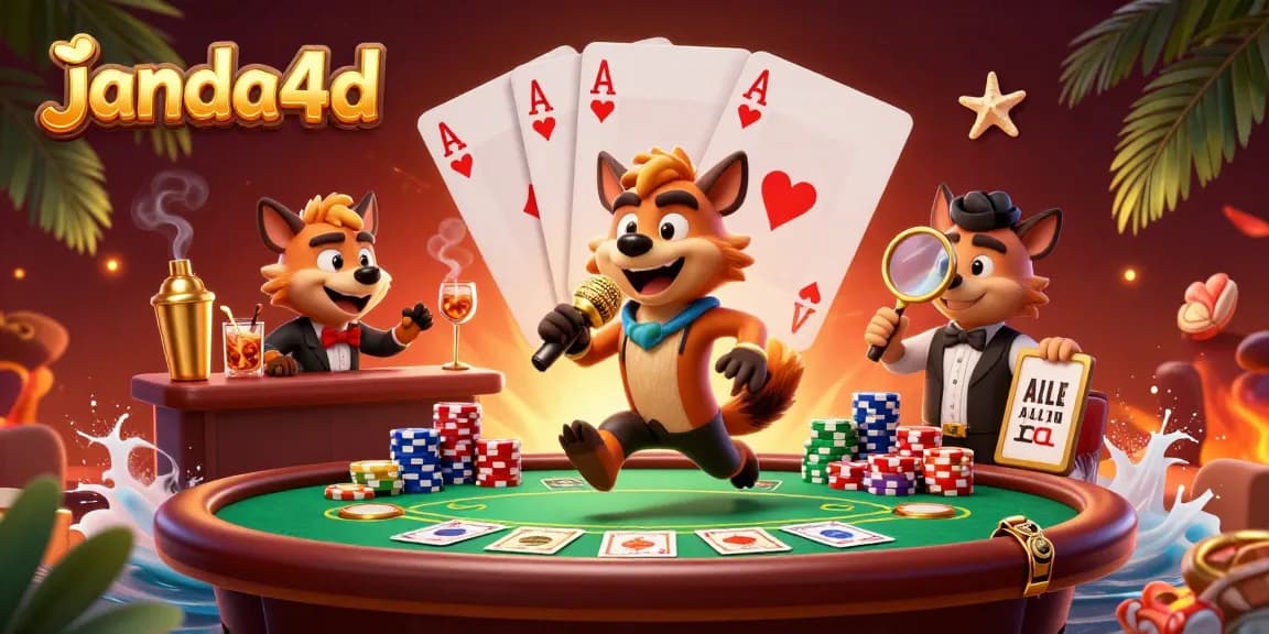 Janda4d memperlihatkan kasino lucu dengan hyena, bartender, dan pengawas ID tengah aksi.