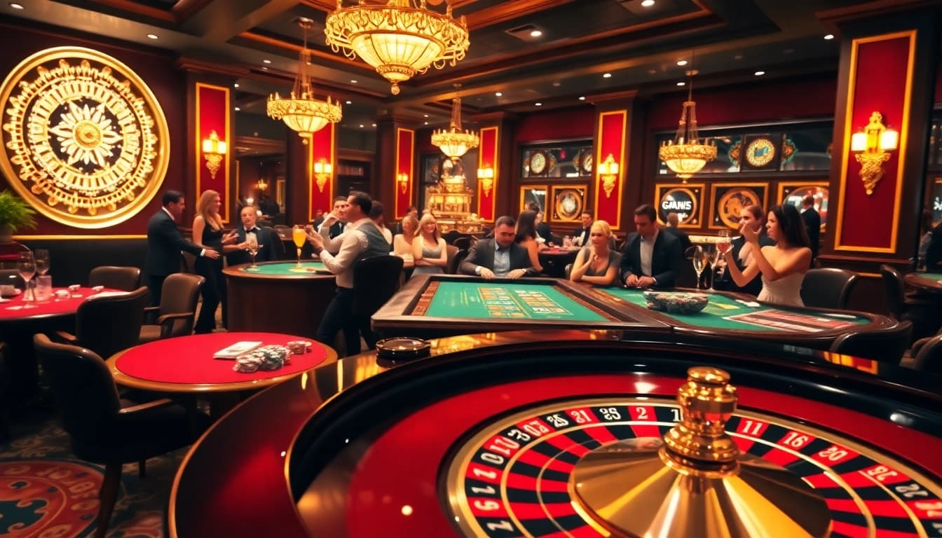 Experience thrilling gaming at https://Ok365.ru.com/ showcasing elegant players enjoying casino games.