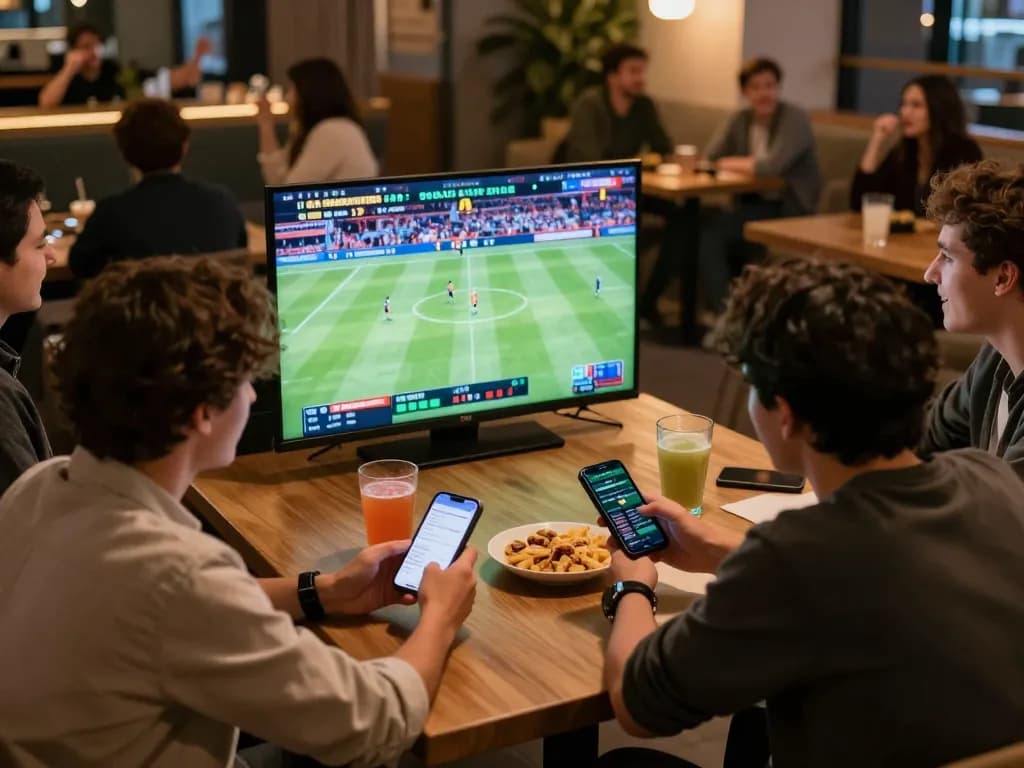 Placing bets on sports while enjoying friends' company during đăng nhập 789win.