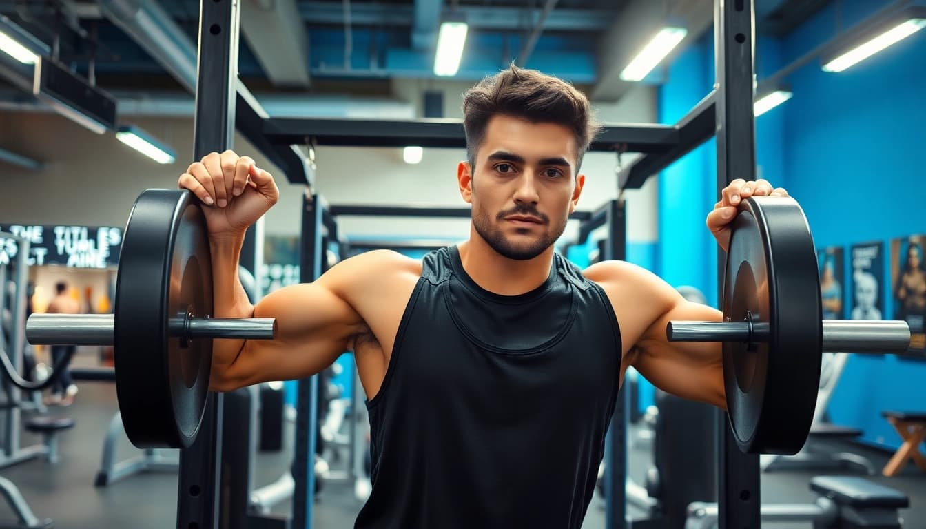 Exercice sur un rack de musculation professionnel sur instasupertonio.fr pour ceux qui souhaitent s'entraîner sérieusement.