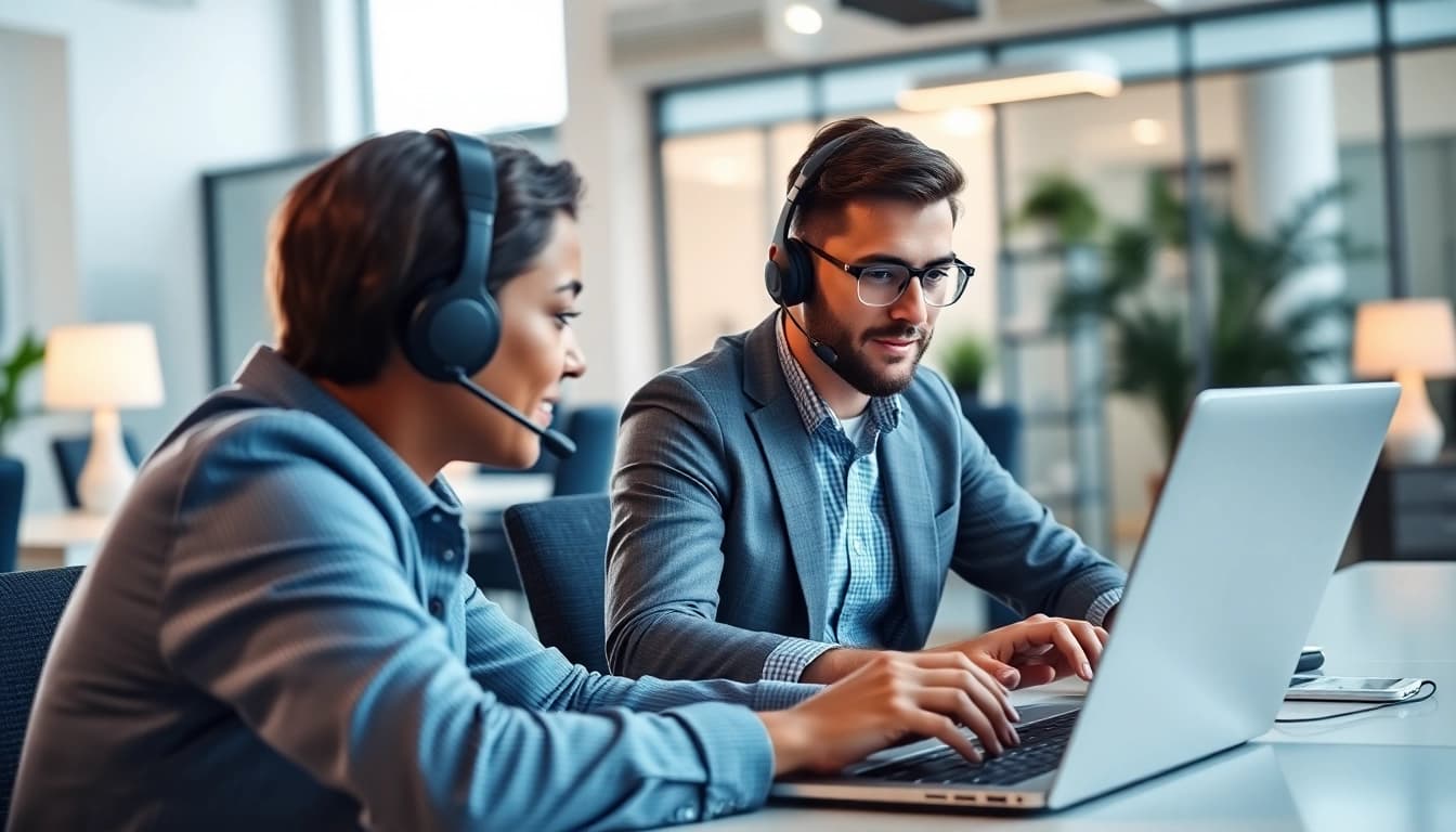 Utilize remote call control technology for improved productivity in a modern office setting.