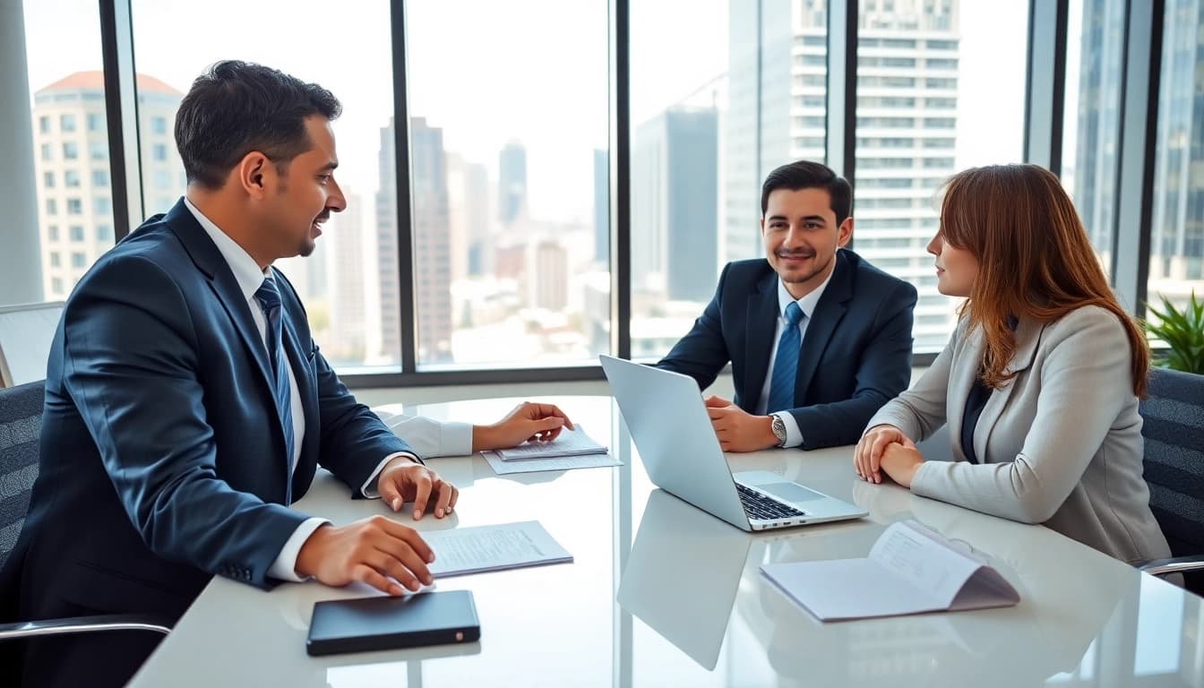 Meet with experienced Atlanta Accident Lawyers in a professional office setup, highlighting trust and competence.