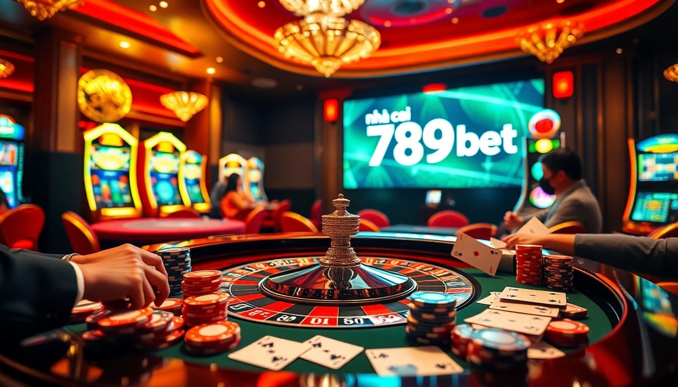 Experience the thrill of gaming at nhà cái 789bet with vibrant casino visuals.