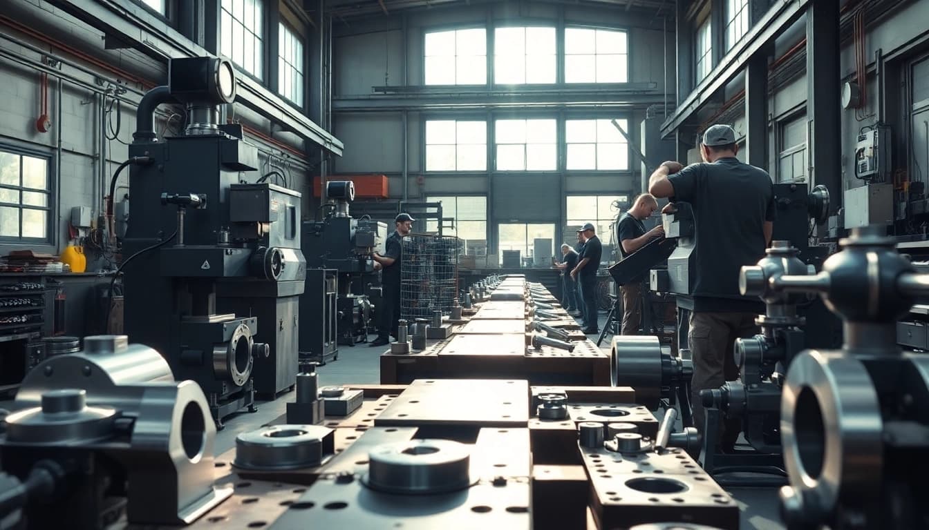 Skilled professionals fabricating steel at a metal manufacturer Edmonton.