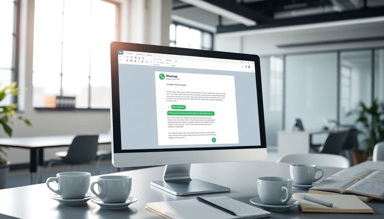 Convert WhatsApp chats seamlessly with https://chattopdf.app in a modern office setup.