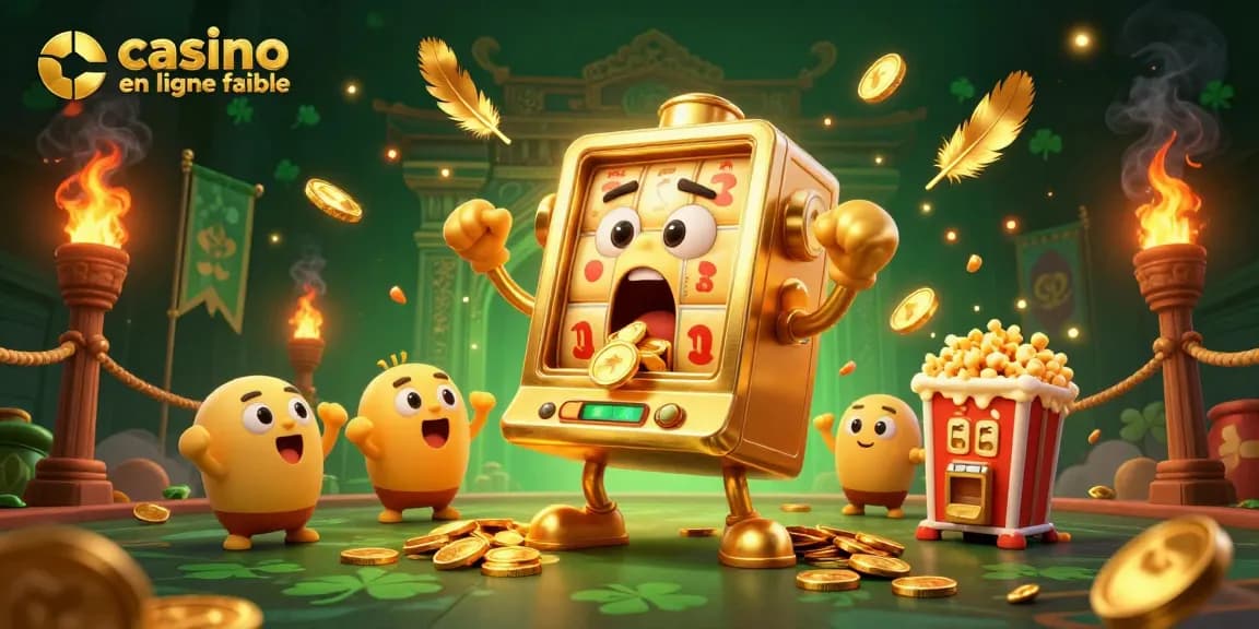 Un jackpot inoubliable avec une machine à sous en or et ses acolytes, jeu dans un casino en ligne fiable.