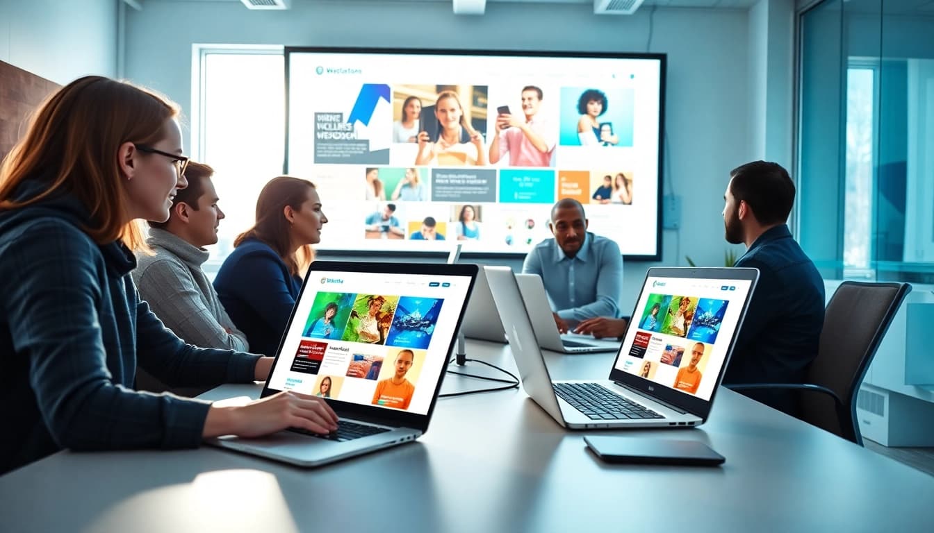 Showcasing vibrant collaborations in edmonton web design with modern tools and creative discussions.