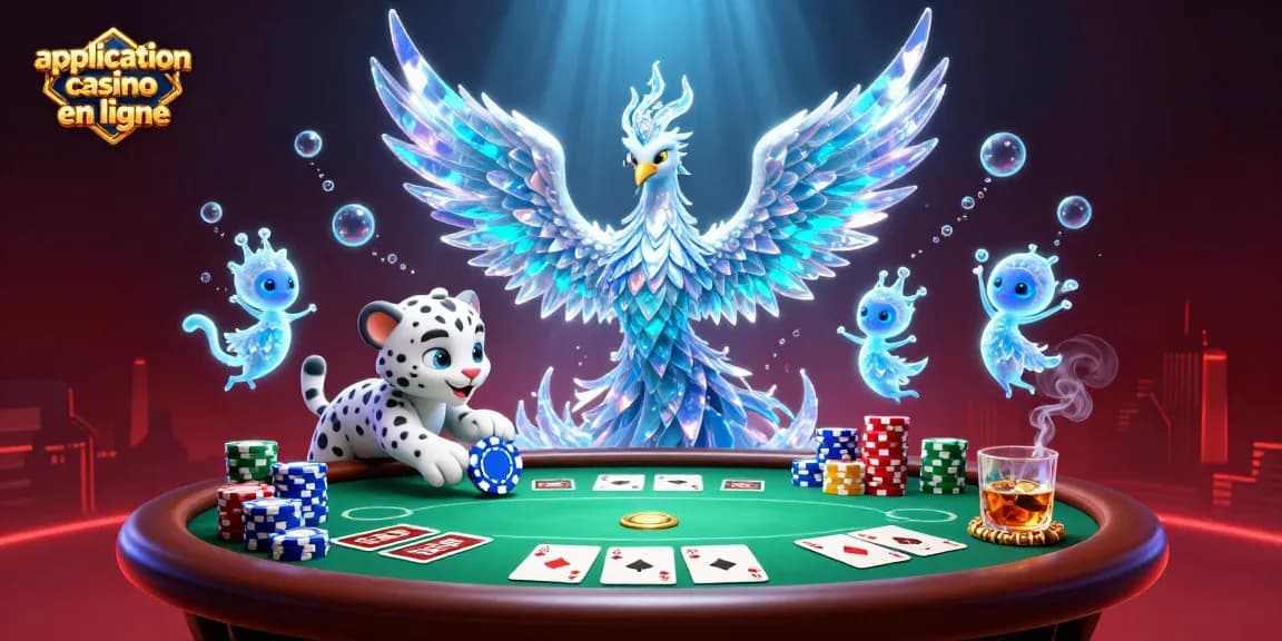 Profitez de l'application casino en ligne avec une scène magique de jeux et personnages captivants.