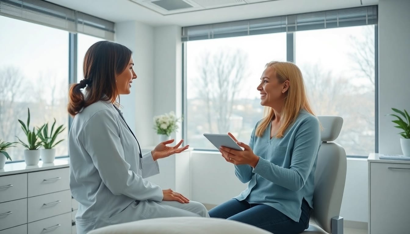 Kirkegaard Aesthetics consultation in a modern, calming environment with a professional aesthetic practitioner.