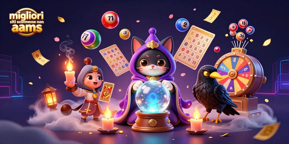 Immagine di giochi e premi nei migliori siti scommesse non AAMS con personaggi cartoni animati e elementi di lotteria