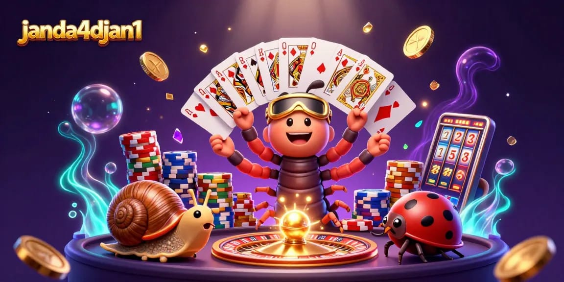 Rasakan pengalaman taruhan dengan janda4djan1 dalam ilustrasi kasino 3D yang penuh warna.