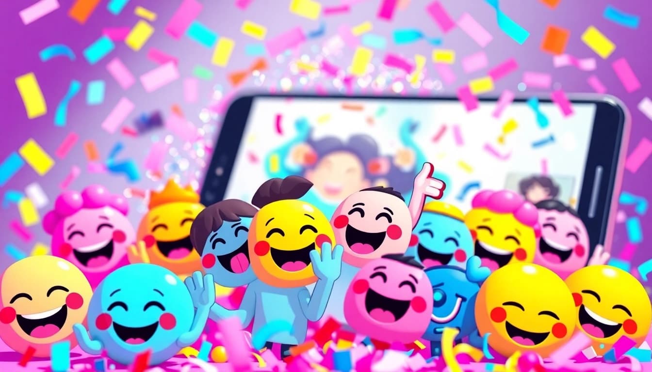 View an exciting array of TikTok emojis celebrating creativity and expression in social media.