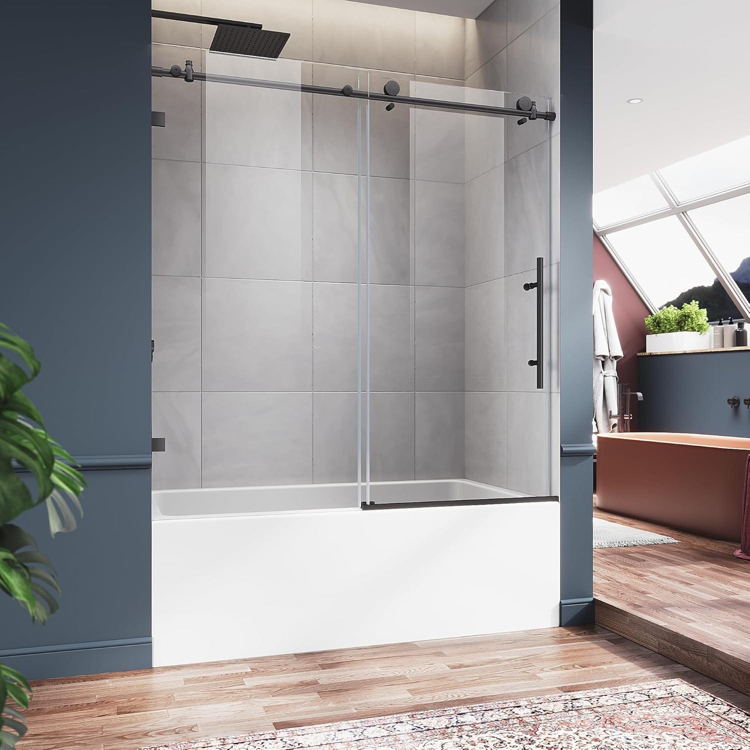 Frameless Bathtub Glass Doors for a Clean Modern Look