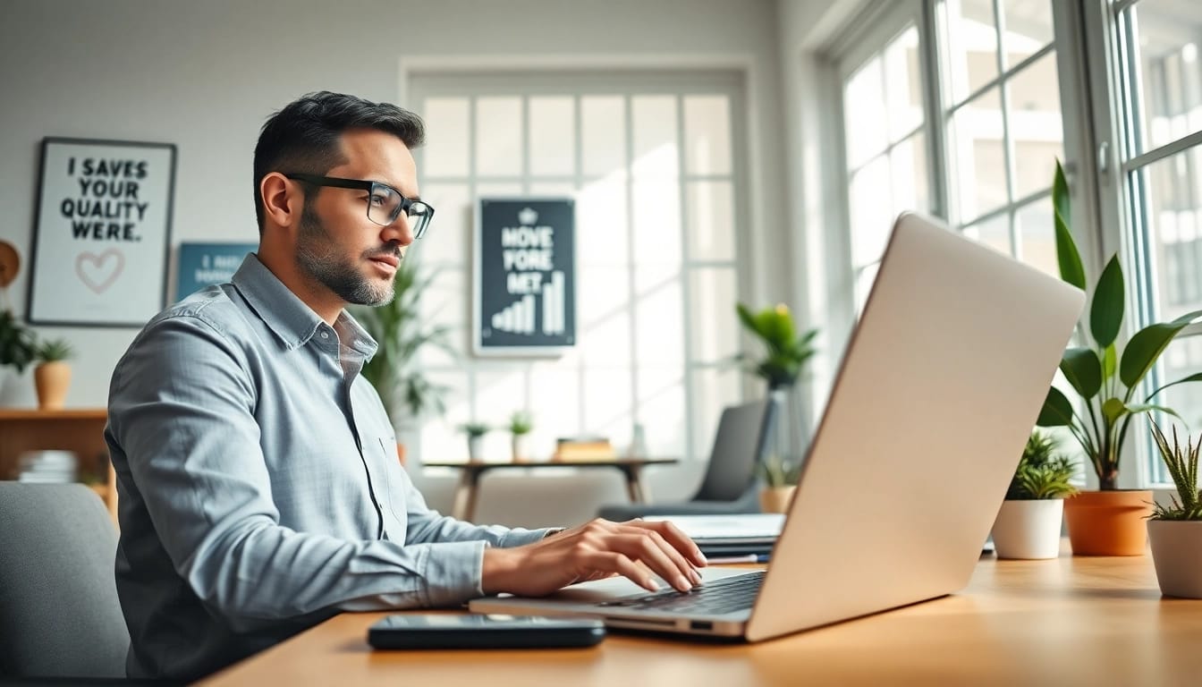 Engaging in remote quality assurance jobs, a specialist works in a modern home office.