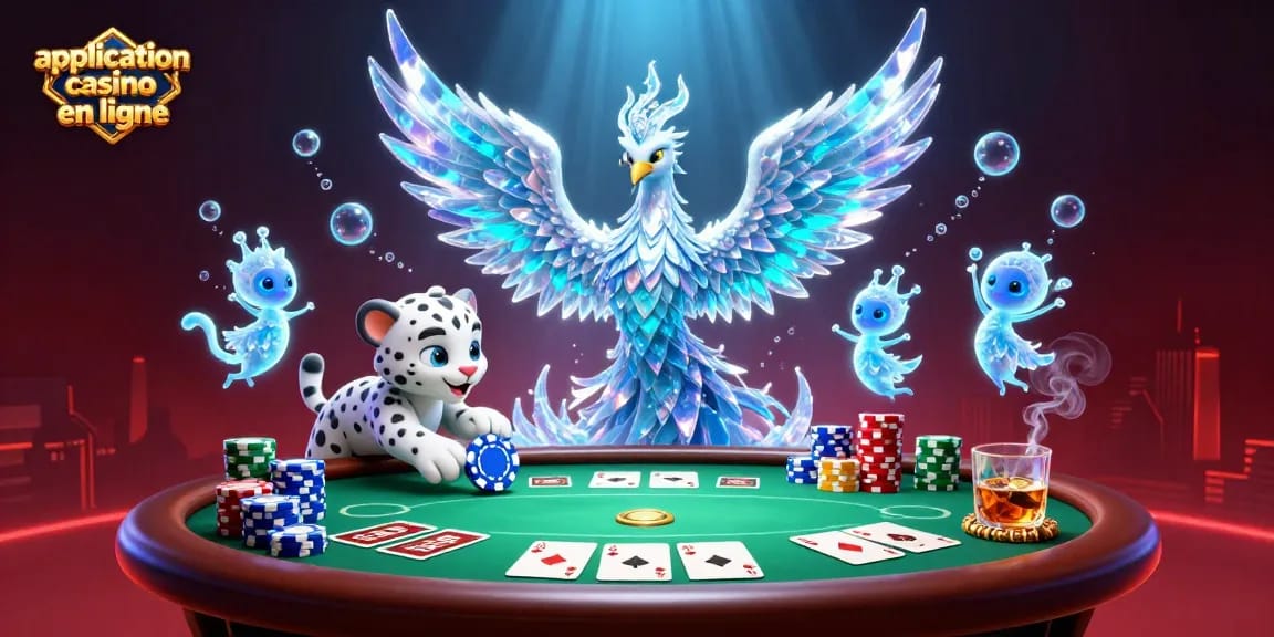 Profitez de l'application casino en ligne avec une scène magique de jeux et personnages captivants.