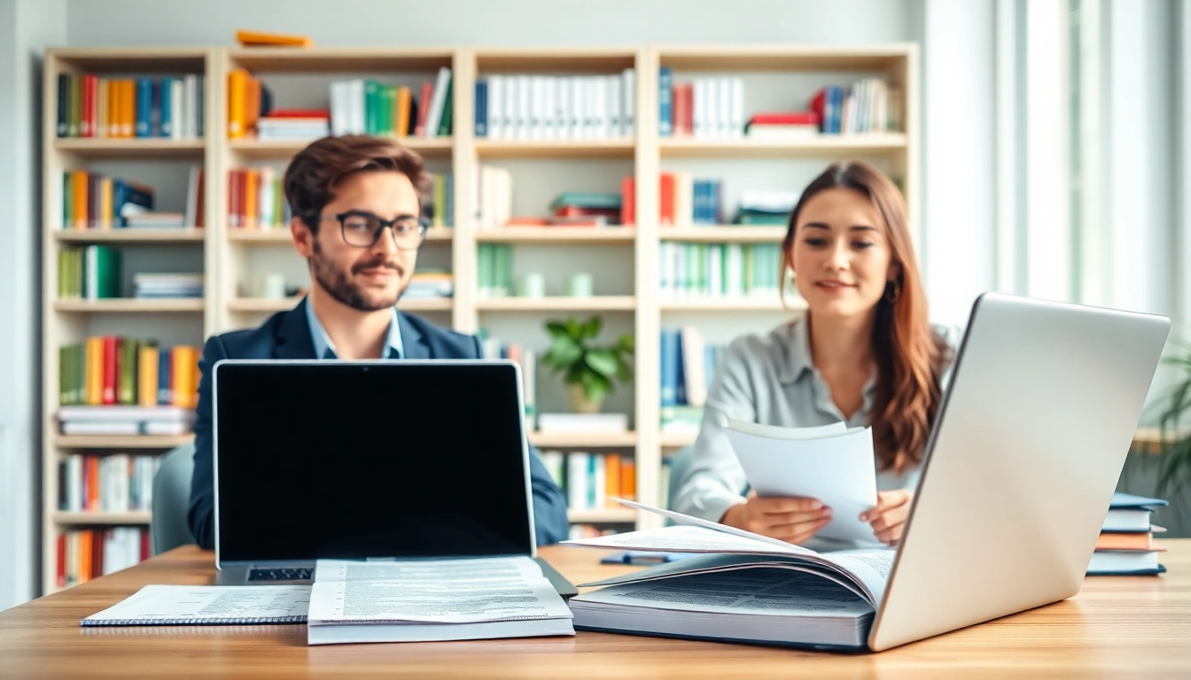 TOEFL test takers for hire engaged in study sessions with diverse materials.