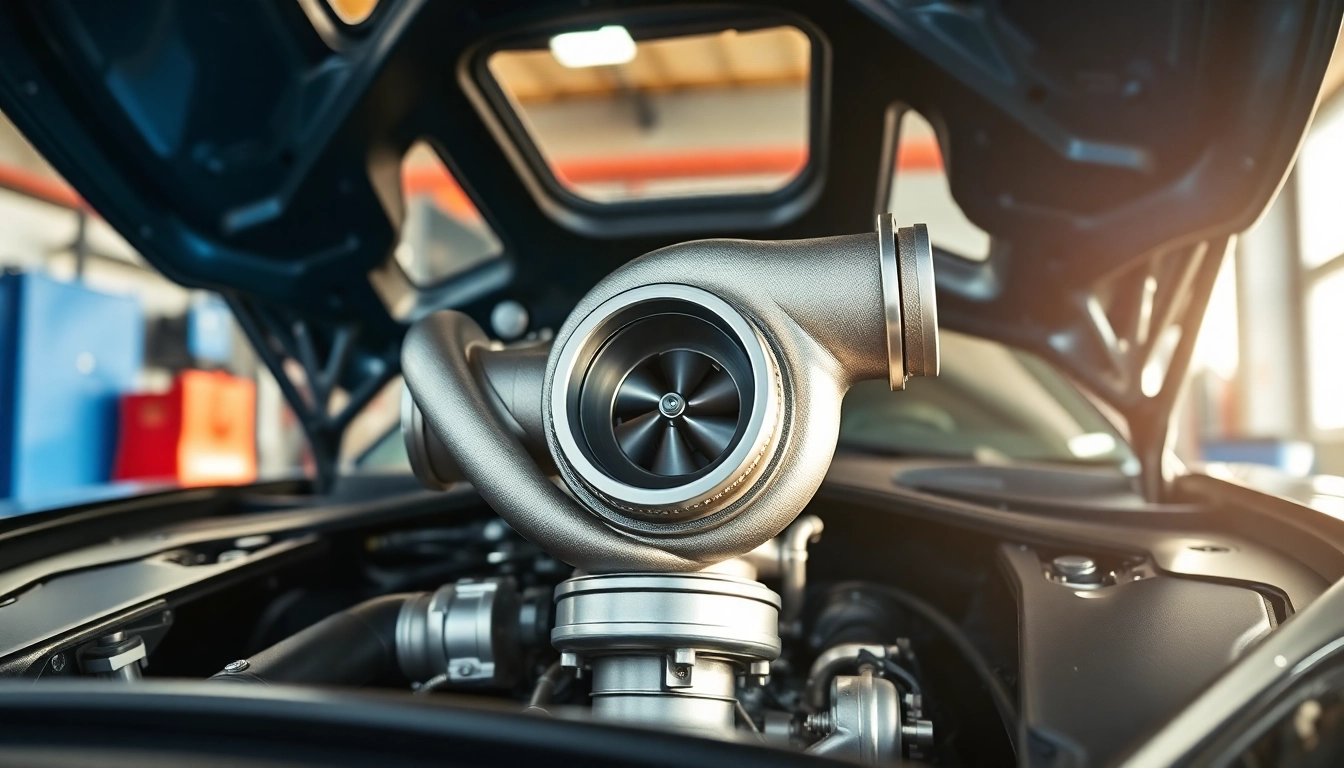Boost your engine performance with a Turbosmart boost-ready turbo showcased in a professional setting.