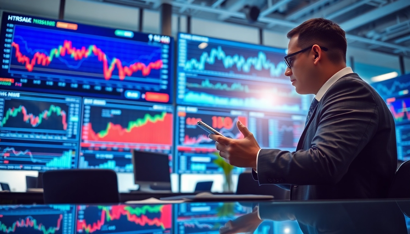 Live analysis of BK stock price with charts and financial data on screens