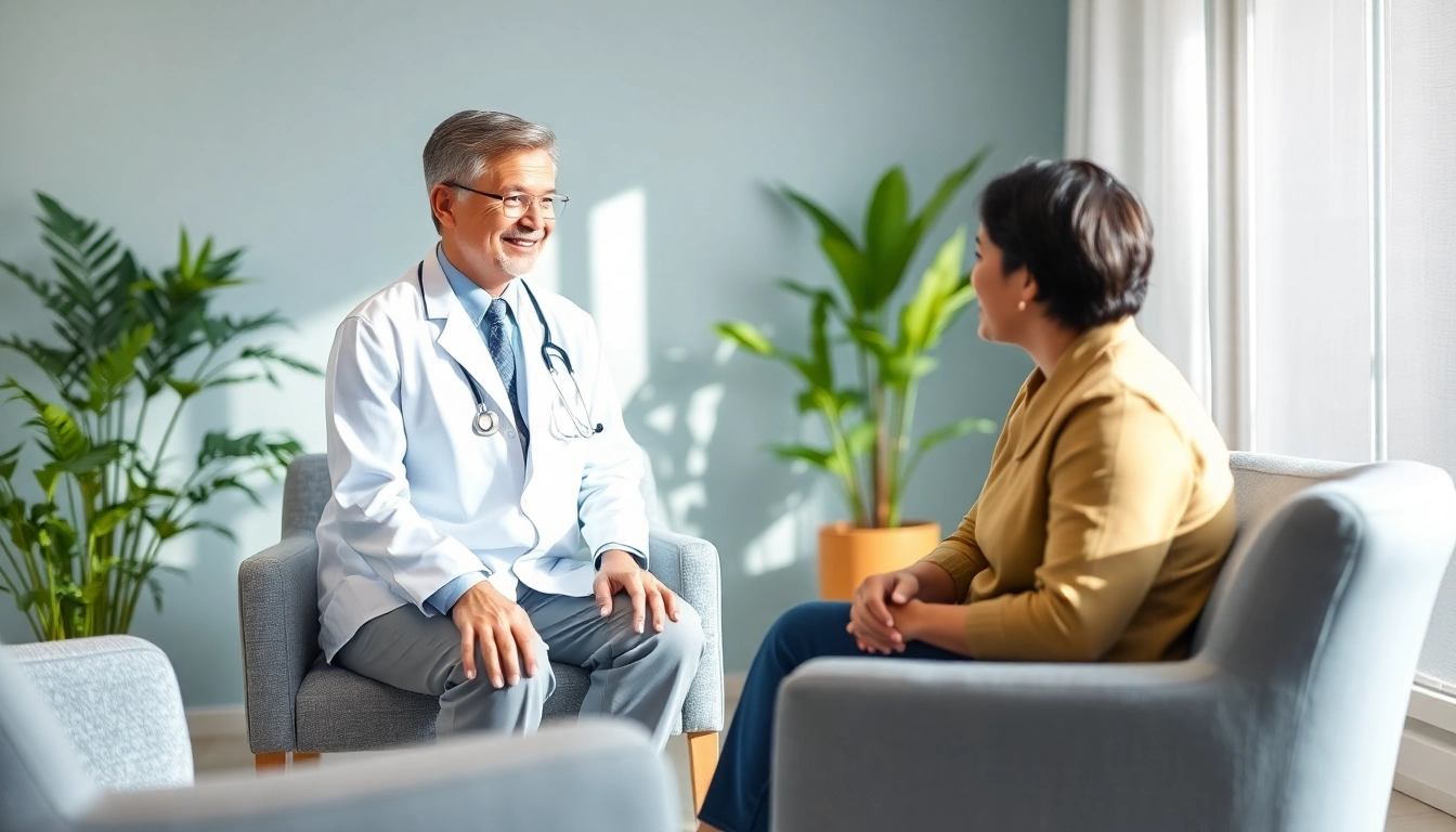 Engaging psychiatrist session reflecting psychiatric treatment in India in a serene clinic.