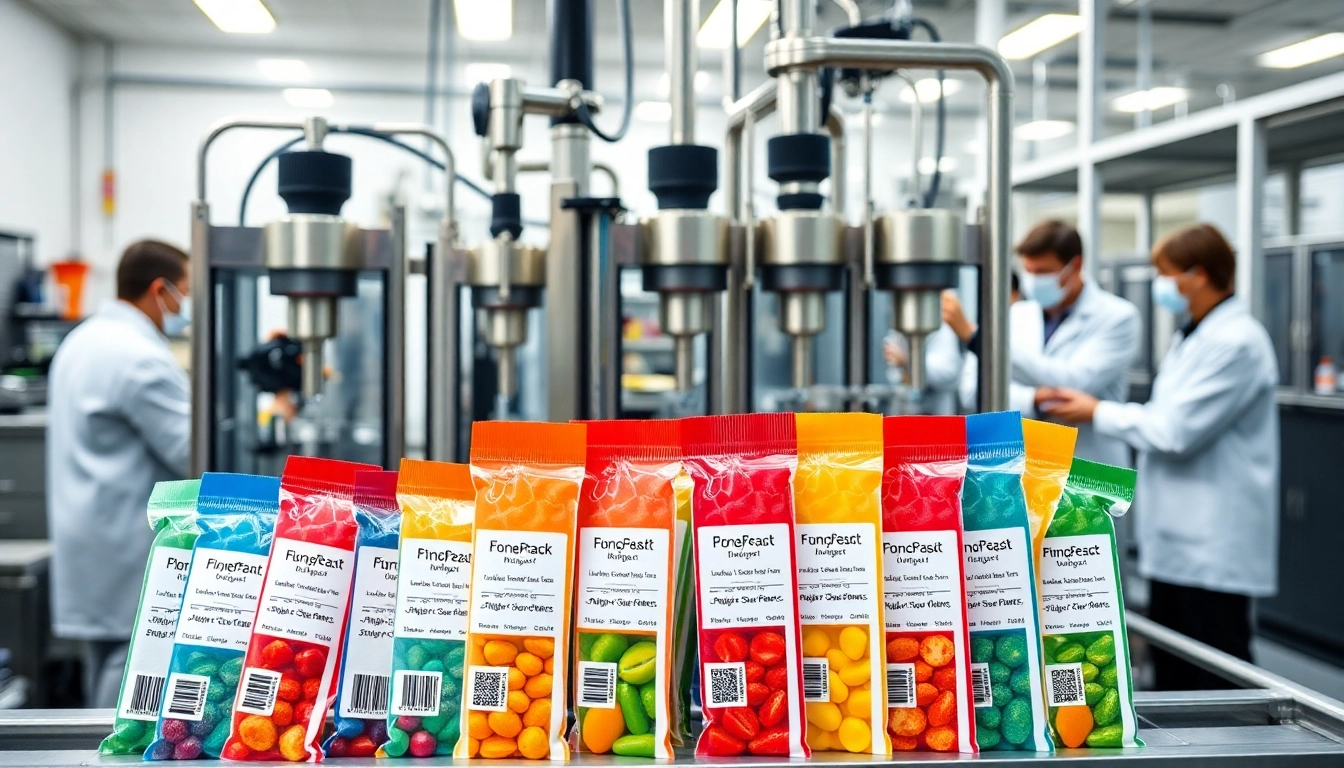 Visual of a stick pack supplement manufacturer UK showcasing vibrant stick packs in a high-tech environment.
