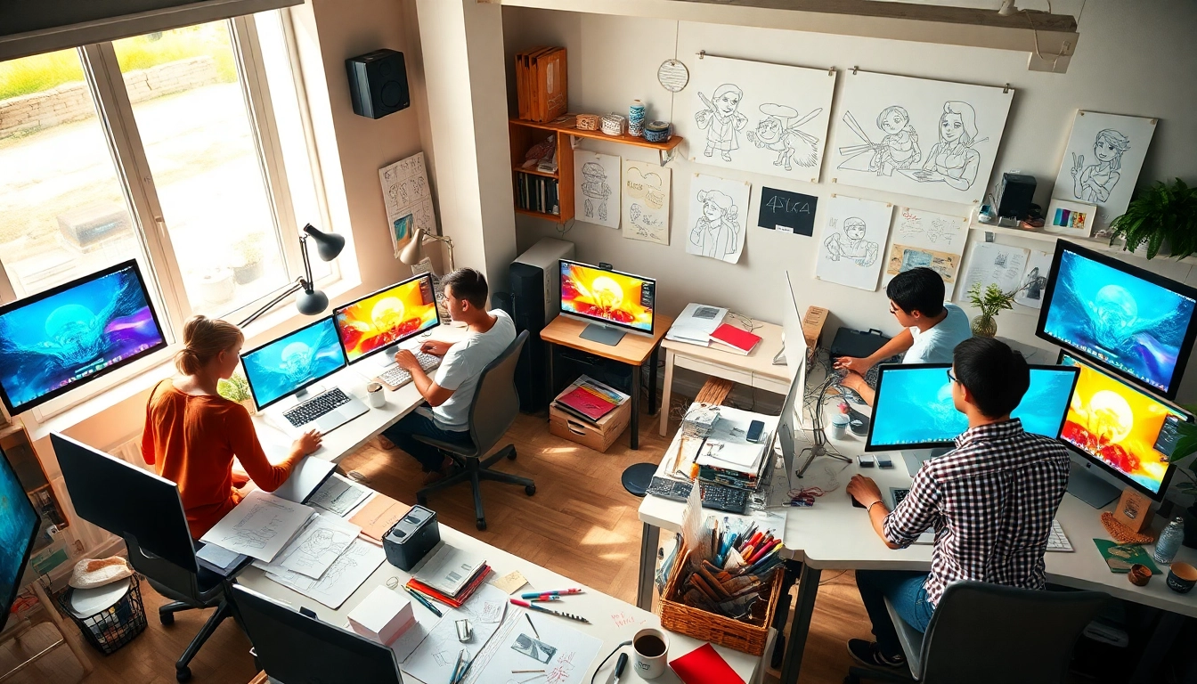 Gestalten Sie Projekte in einer dynamischen Animation Agency-Umgebung mit kreativen Künstlern.