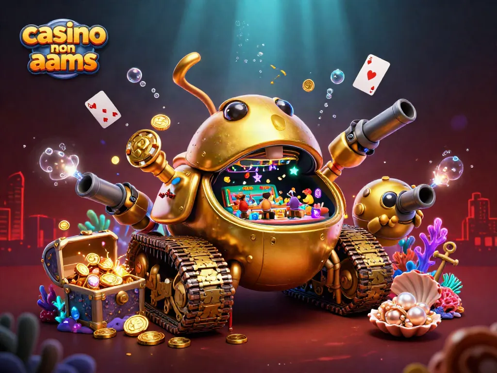 I casino non AAMS offrono esperienze uniche, con un mini casinò nel carapace di un carro armato dorato e decorazioni sottomarine.