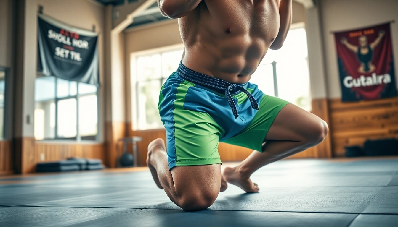 BJJ Shorts enhancing an athlete's performance during a Brazilian Jiu-Jitsu training session.