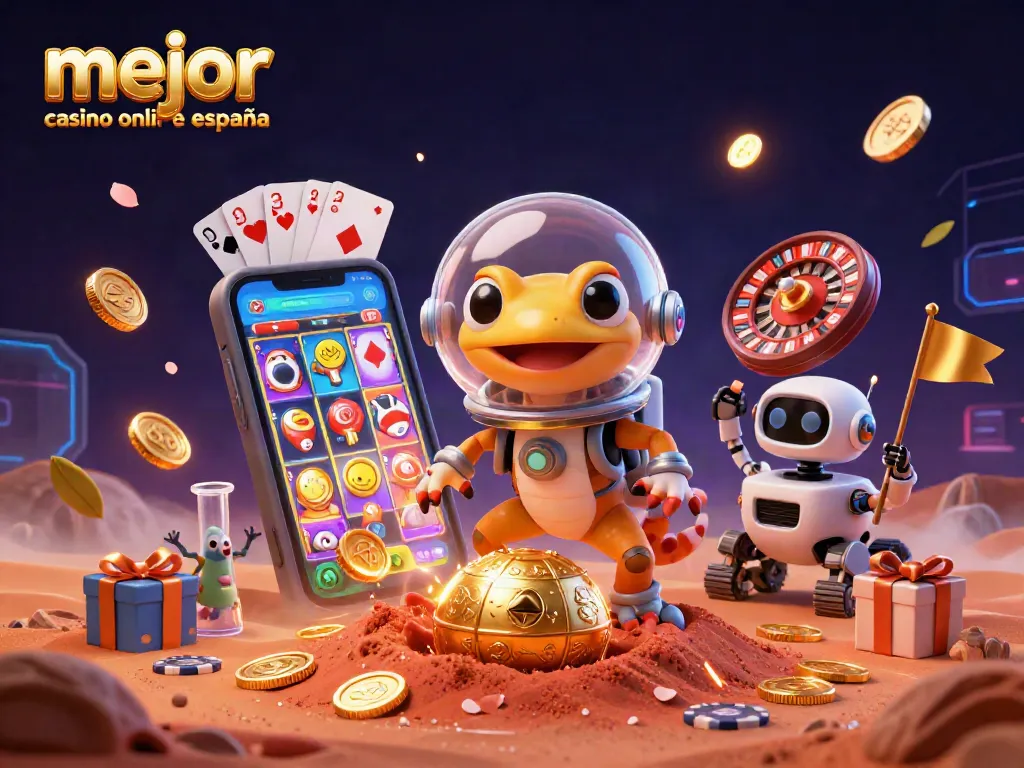 Mejor casino online España, el gecko marciano descubre un casino dorado en Marte mientras los alienígenas animan.