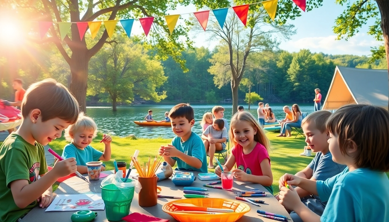 Children enjoying activities at residential summer camps surrounded by nature, showcasing fun and adventure.