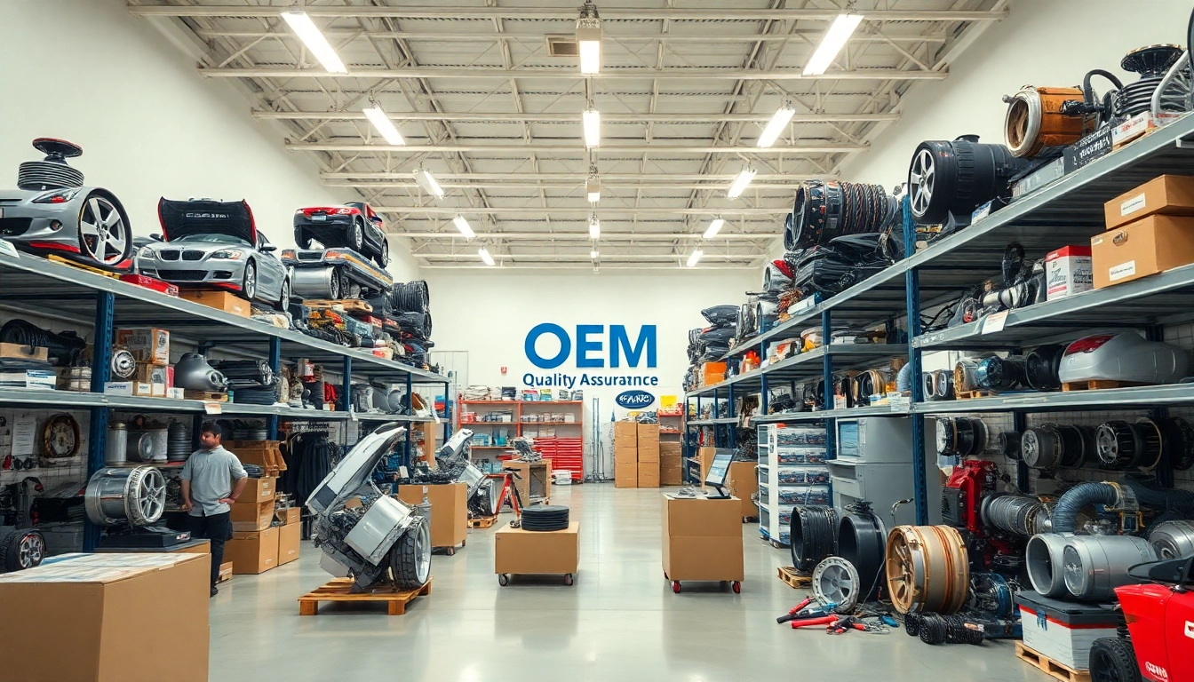 Browse authentic automotive parts at https://factoryoemsupply.com/ in a vibrant distribution center.