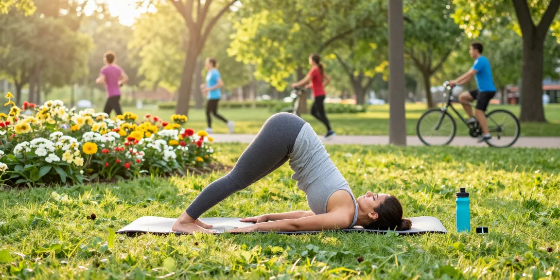 Individual practicing yoga outdoors as part of rokok88 daftar for a healthy lifestyle.