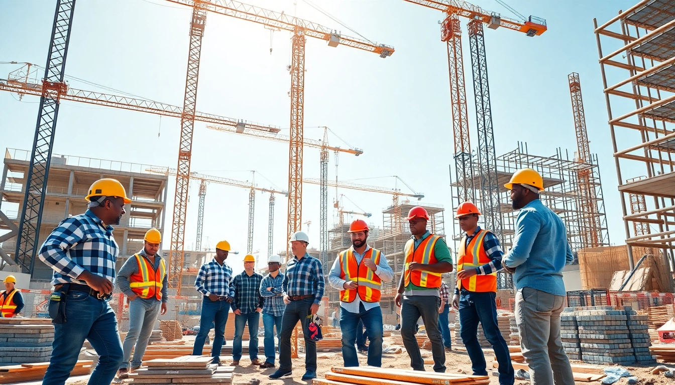 New Jersey Commercial General Contractor managing a bustling construction site.