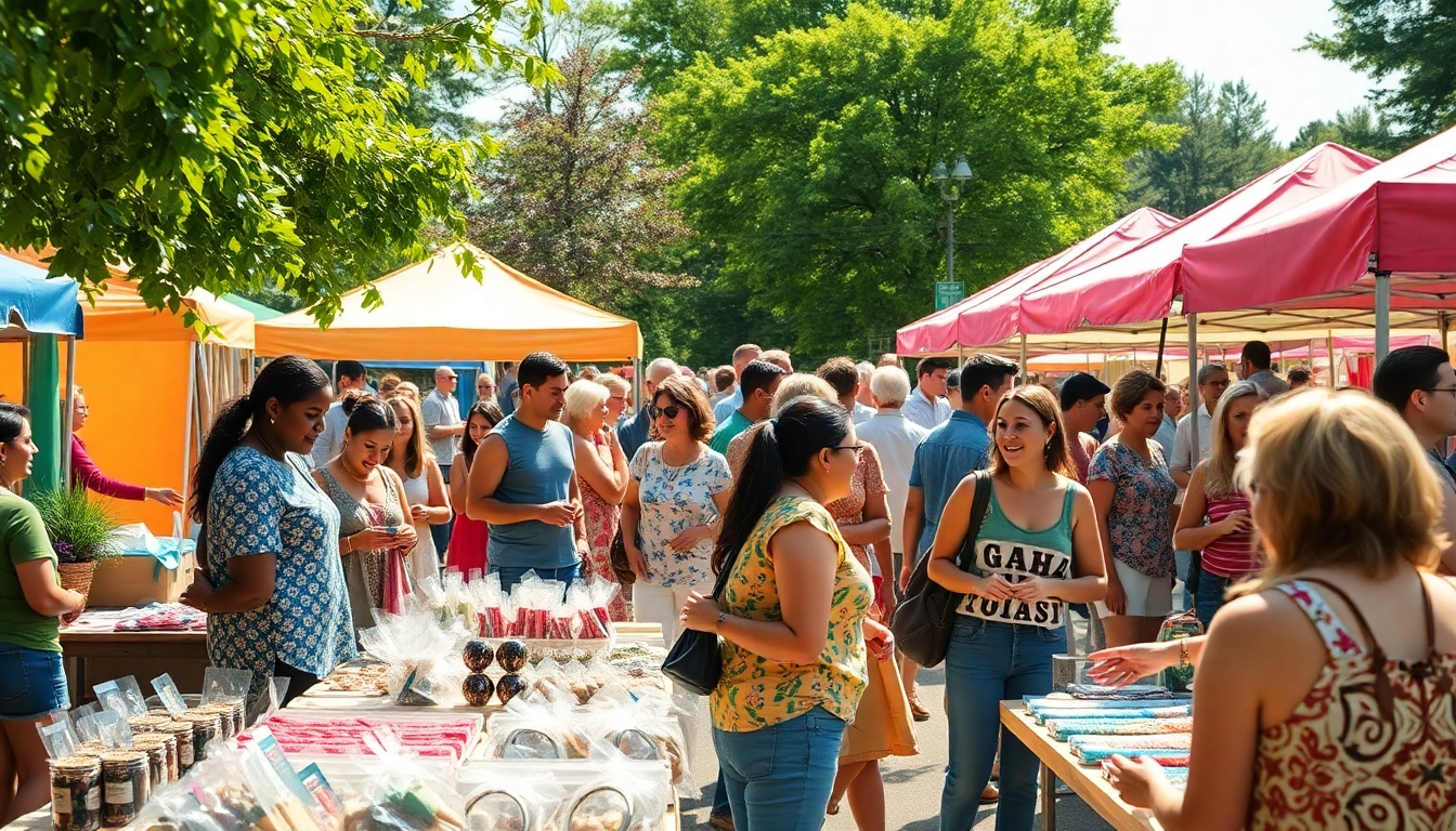 Clarksburg events showcasing a vibrant outdoor gathering with diverse participants enjoying local crafts.