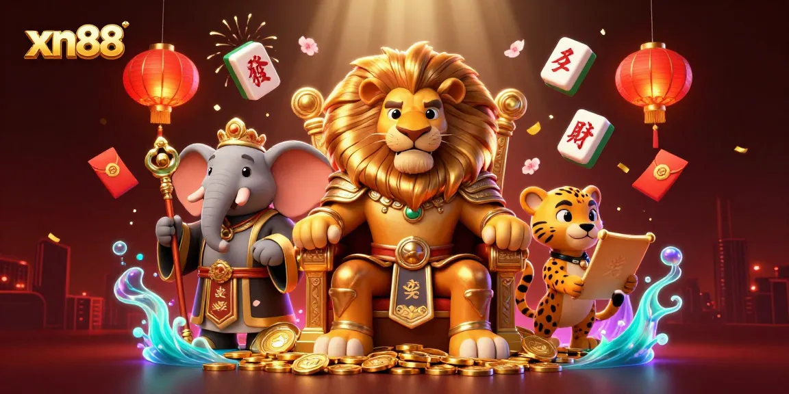Experience thrilling gameplay at xn88 with a dynamic scene of regal characters and vibrant casino elements.