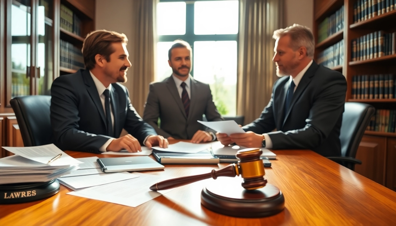 Asheville criminal defense lawyer advising a client in a professional office.