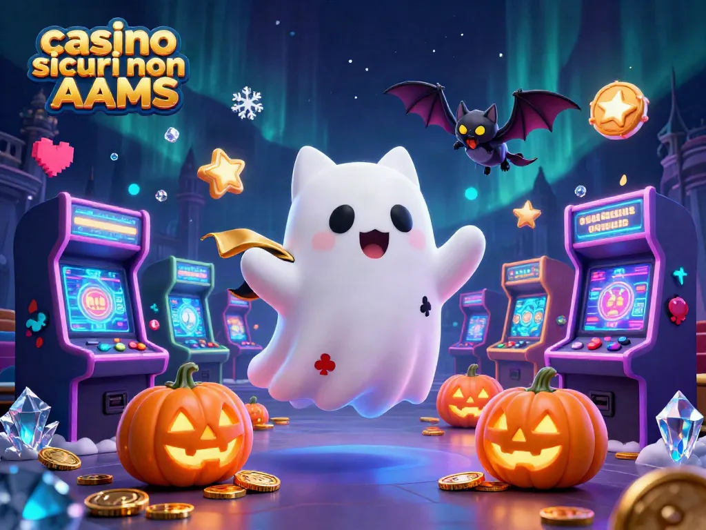 Scopri i casinò sicuri non AAMS con una divertente illustrazione 3D arricchita da giochi d'azzardo e personaggi fiabeschi.