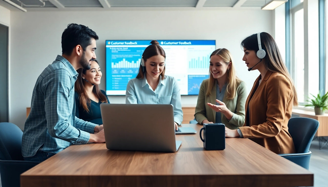 Engage with customer service insights at https://piraminds.com/category/business-consumer-services/ featuring a collaborative team.