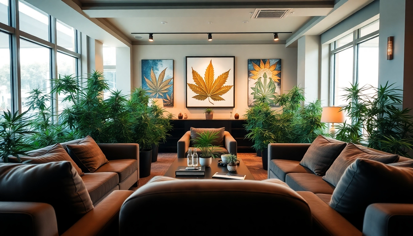 Enjoy the ambiance at The Corner Cannabis Club Madrid, featuring rich decor and relaxed seating.