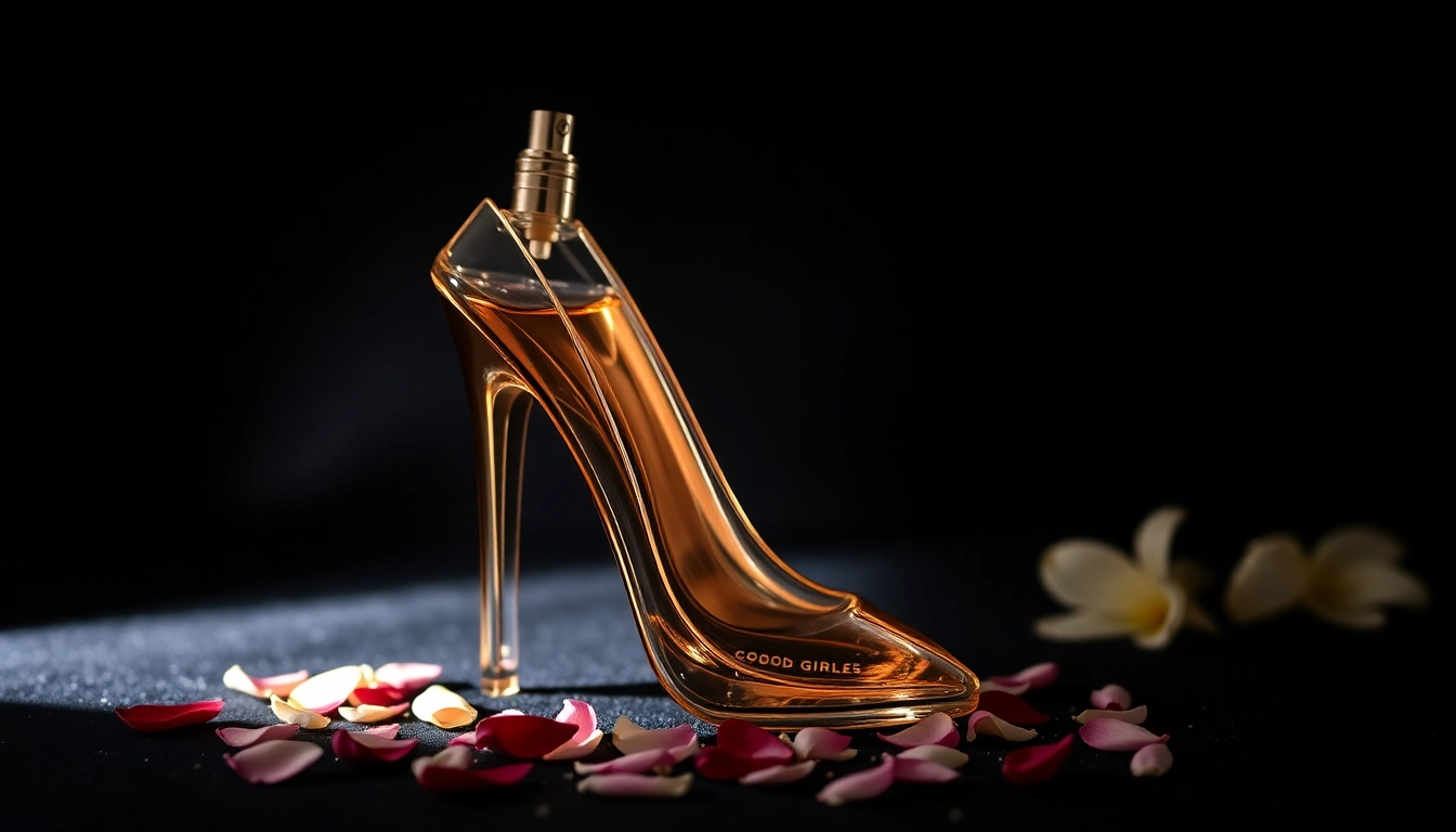 Capture the exquisite design of Carolina Herrera Good Girl fragrance in an elegant display.