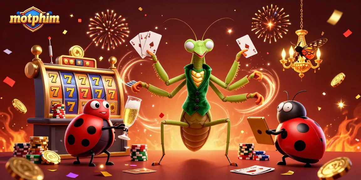 Experience thrilling gaming action with motphim, featuring a giant card sharp and vibrant casino elements.