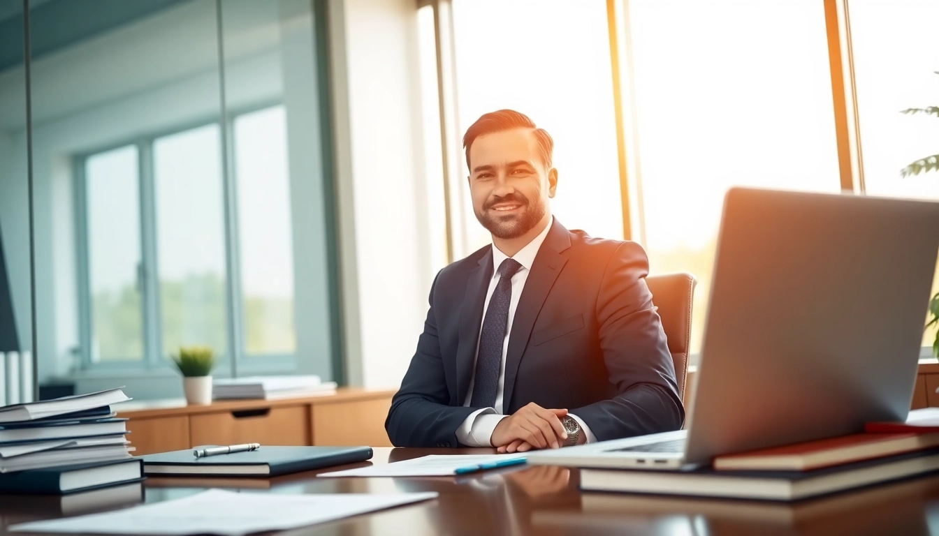 Orlando Personal Injury Lawyer in a professional office setting, exuding confidence and expertise.