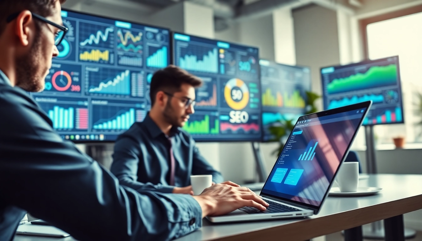 Engaging SEO analysis dashboard with modern metrics and visualizations.