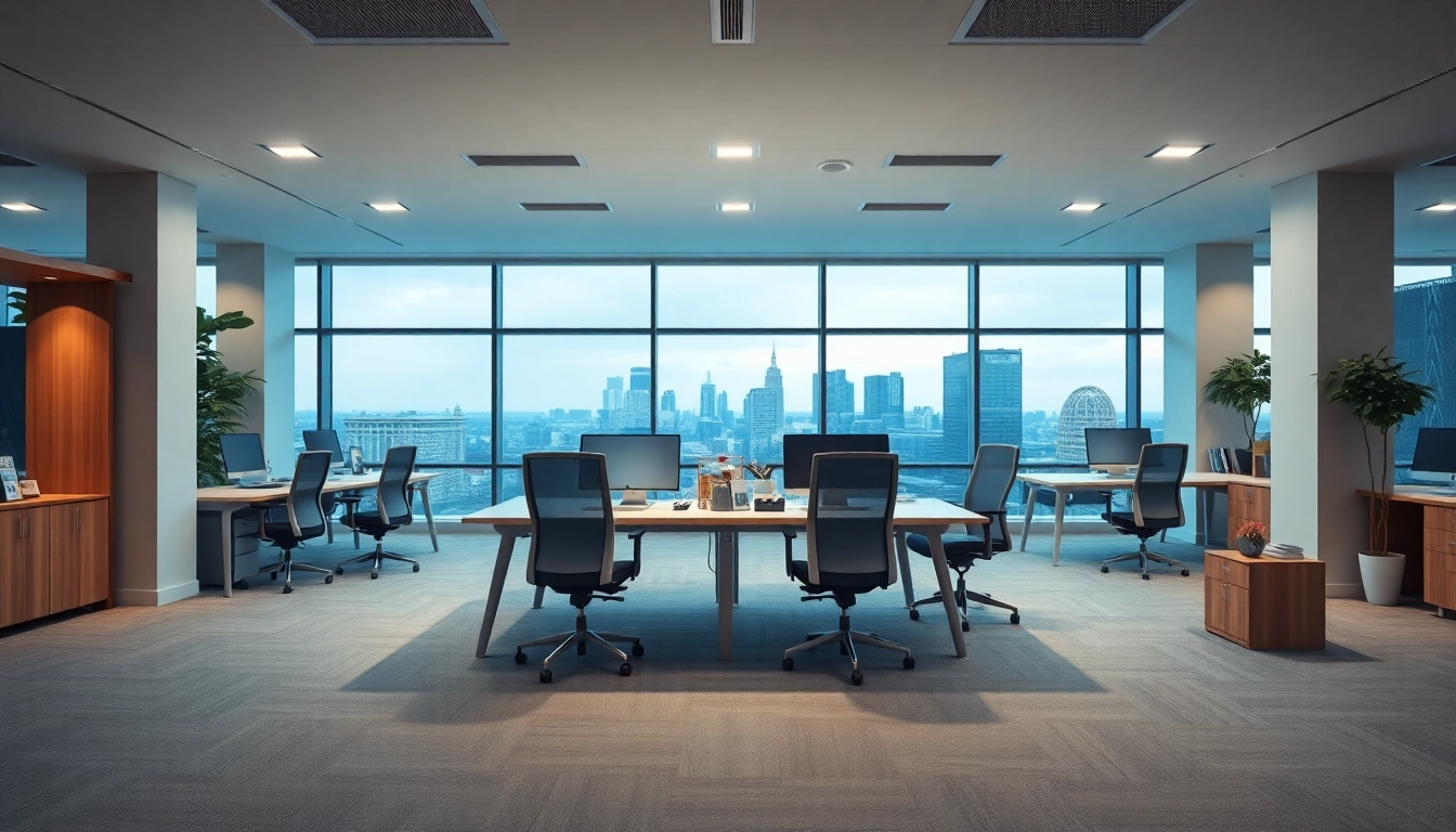 Scene of an office to rent nottingham featuring modern design and ample natural light.