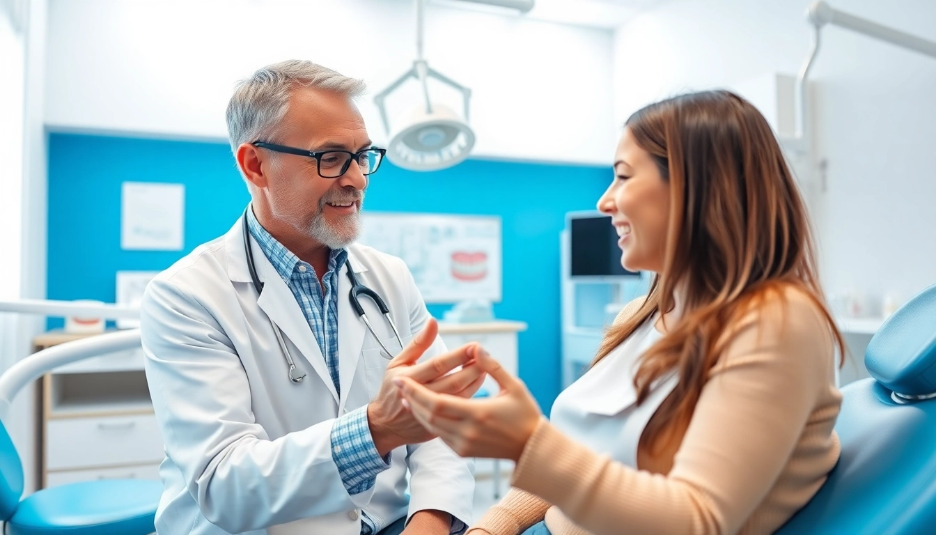 Consultation for Adult braces Hawthorn in a modern clinic setting with an engaged patient.