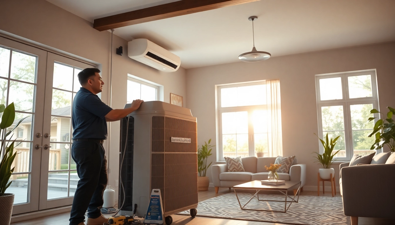 Installing an American Standard AC unit showcases professional HVAC work in a modern home.